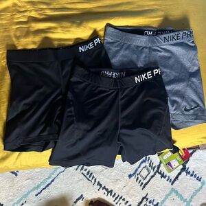 Nike Pro Shorts bundle of 3